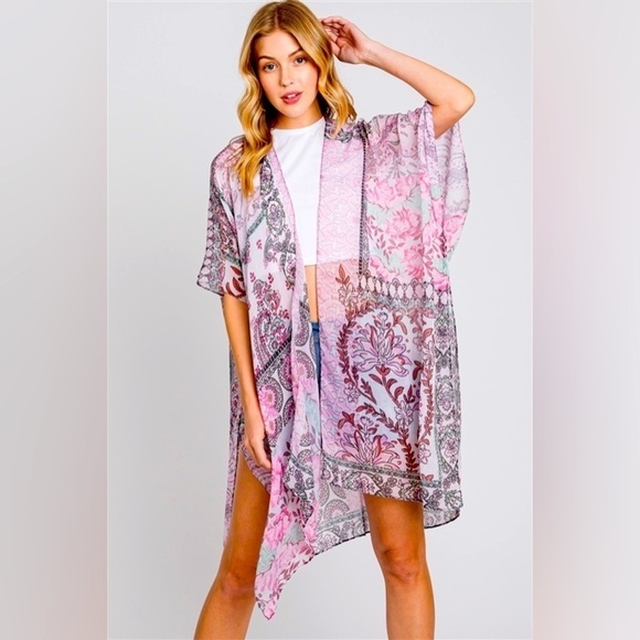 Mid length kimono cardigan, one size - Picture 1 of 1
